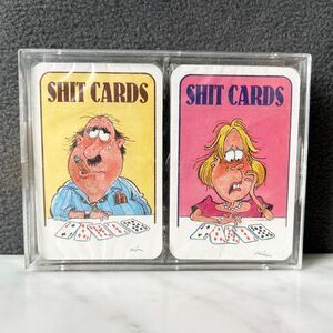 Humorous Cartoon Playing Cards S**t Cards 2 Decks Sealed Vintage Made in Belgium